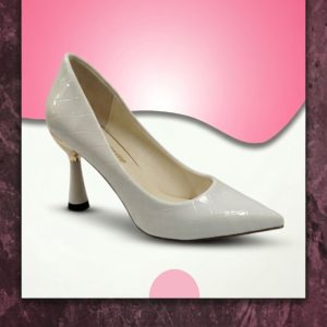 Quilted Ivory Patent Heels