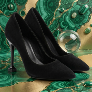 Black Suede Pointed Pumps
