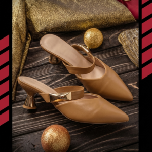 Chic & Effortless Gold Buckle Heel