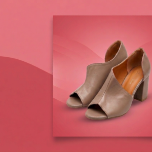 Peep-Toe Cutout Block Heels